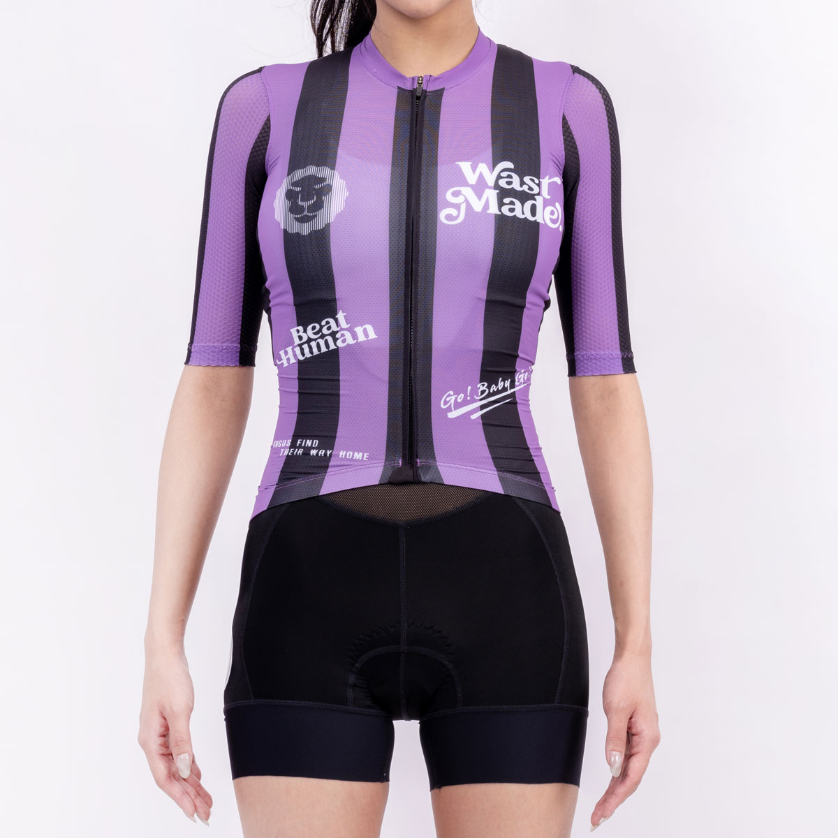 W11-PRO SHORT JERSEY-STRIPE (PURPLE)(W)